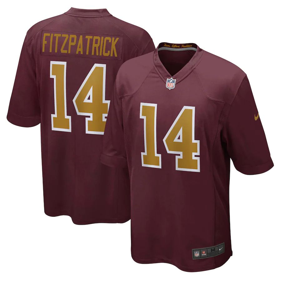 Men Washington Redskins 14 Ryan Fitzpatrick Nike Burgundy Alternate Player Game NFL Jersey